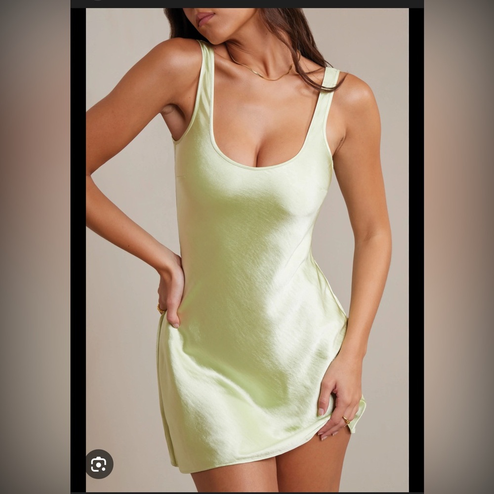 Oh Polly Light Green Mini Dress